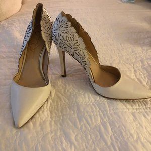 Jessica Simpson Pointed Toe White Pump